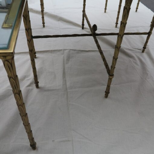 1950/70 ' Table with 4 tables additionnal in Gilted bronze Maison Bagues - Image 5