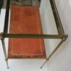 1970' Shelf in Brass with Gallery Maison Baguès 2 Trays with Glass and Leather - Image 5