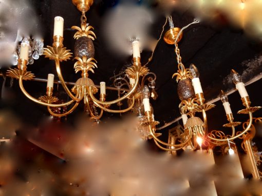 1950-1970 'Pair of Chandelier Pineapple in The Style of Maison Charles - Image 2