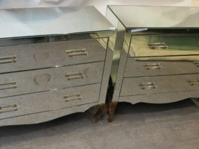 1940/50' Pair of chests of drawers or similar art deco mirror
