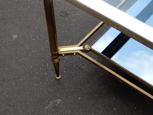 1970' Coffee Table Scraps, Style Maison Jansen, Brass and Gilded Bronze - Image 6