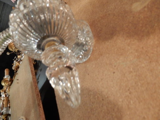 1940/50' Paire d'Appliques Au Poignard En Cristal De Baccarat – Image 3