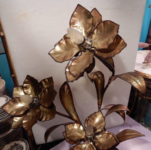 1970 "Plant Enlightening in Brass  Maison Jansen 3 Heads - Image 6