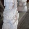 1950 'Pair of Statuary White Marble Sphinxes - Image 3