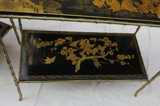 pair Coffee table Maison Bagués  lacquer of china palmtree model - Image 4