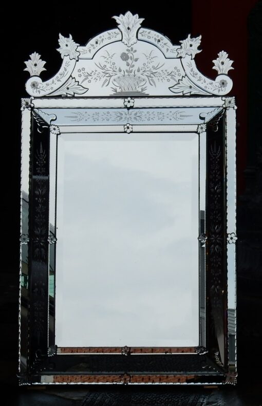1950'  Venitien mirror with front wall style LXIV 160 X 92 cm