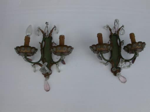 1920' Lustre avec ses Appliques style Baguès – Image 4