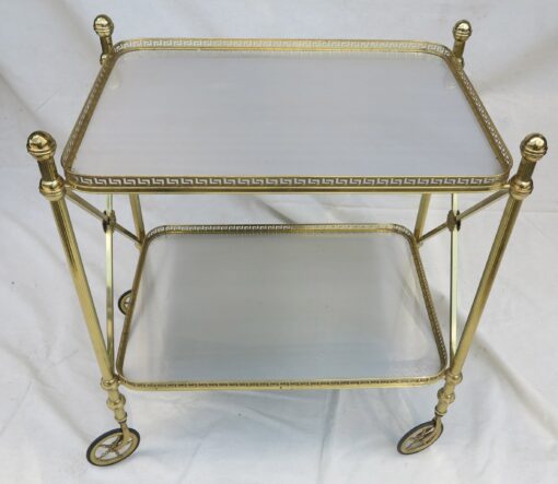 1970' Desserte Art Déco en Bronze Doré Maison Baguès – Image 2