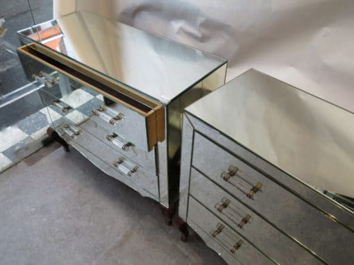 Pair of chests of drawers or similar art deco mirror - Image 7
