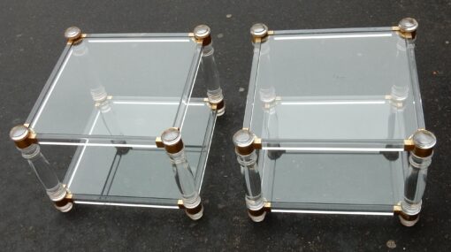 1970' Pair of Ends of Sofa in Lucite in The Style of Roméo