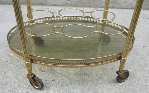 Bar rolling sideboard style Maison Bagués70 in golden metal - Image 5