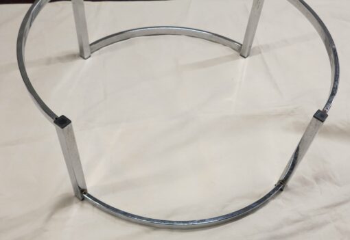 Cofee table circle with top smoked glass - Image 4