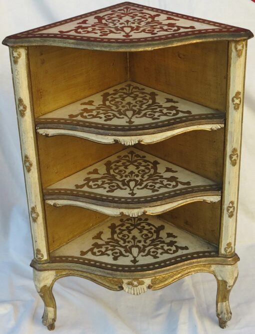 Paire d Encoignures bois doré italie – Image 5