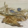 1970' Lighting Coffee table in the Bonsai on golden bronze sand dune Willy  Daro or Duval Brasseur with butterfly in bronze  and fly in blue agate - Image 3