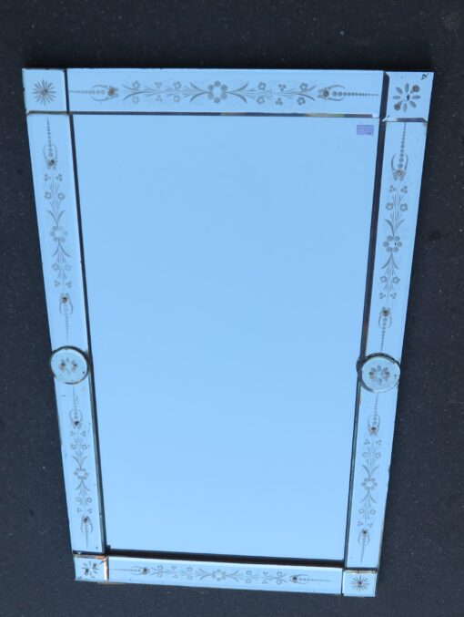 1900' Venice mirror with flowers 133 x 82