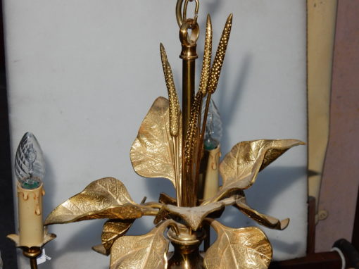 1970' Lustre aux Plantins Style Maison Jansen – Image 8