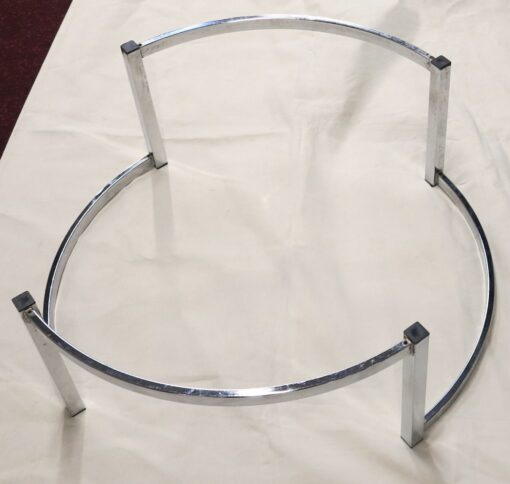 Cofee table circle with top smoked glass - Image 2