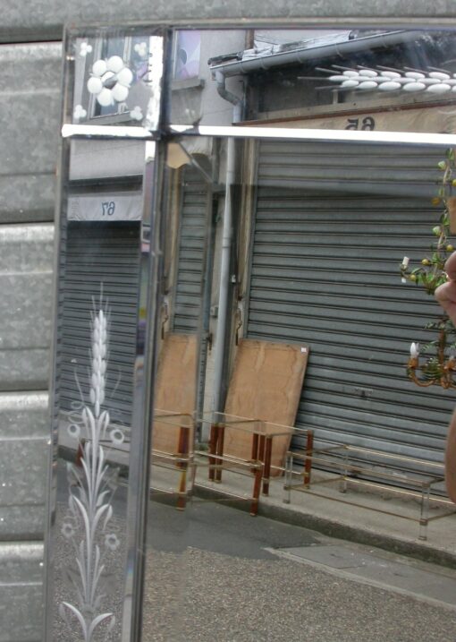 Blue rectangular venitian mirror - Image 3