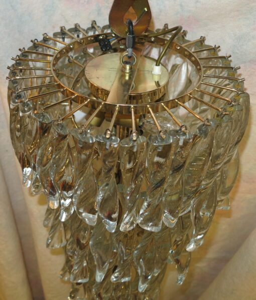 1960/70' Chandelier in the Style of Venini 86 Crystal Twisted - Image 7