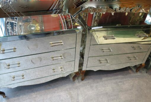 Pair of chests of drawers or similar art deco mirror - Image 5