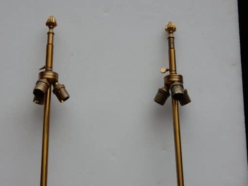 1950/70 Pair of Bronze Lamps and Egg Amber Way Signed  Charles - Image 4