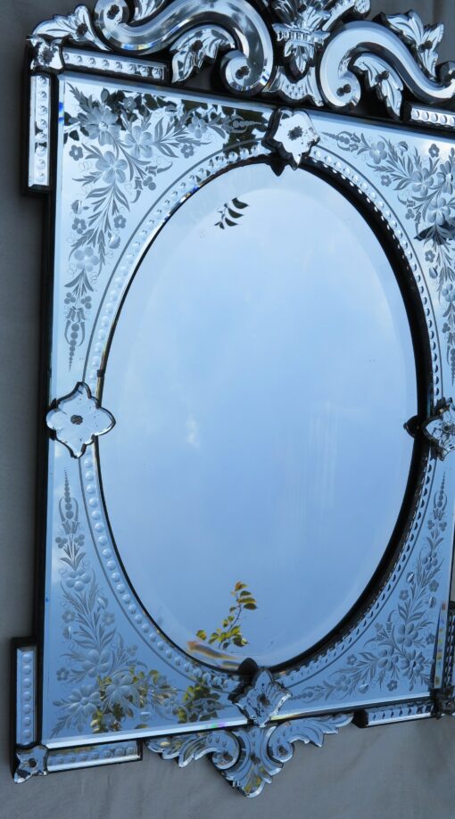 Venitien Mirror has Cartridges, Center Beveled Oval - Image 6
