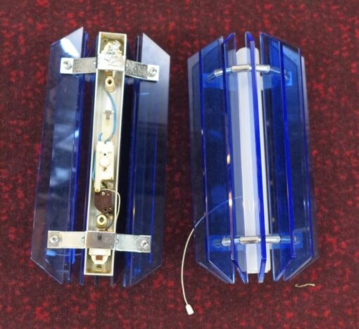 Pair blue wall lamps DLG Fontana Arte - Image 3