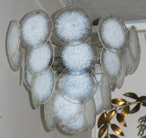 Lustre Murano Vistosi rondelle de cristal opalescent – Image 6