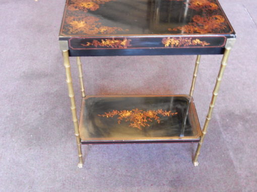 1950/70'  Table With a Drawer in the Style of Maison Bagués ,Lacquer of China 48 X 25 cm - Image 2