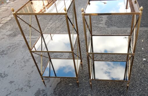 1950/70' Pair of Shelves has 3 levels Maison Bagués With Black Opaline - Image 5
