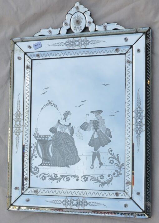 1950/70' Miroir Vénitien Romantique – Image 3