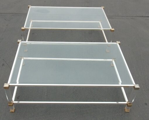 1970/80 Paire de Tables Altuglas Pierre Vandel Paris 128 x 78 cm – Image 4