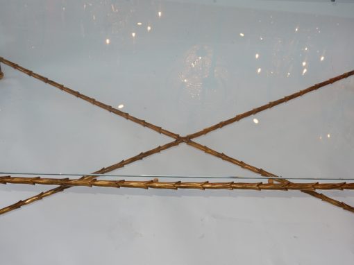 1950/70' Coffee Table Maison Charles, Top In Glass  116 X 62 cm - Image 7
