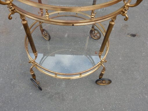 1950/70 Rolling Bar Gilded brass Maison Bagués - Image 4