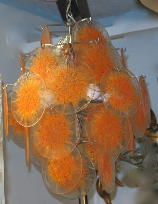 1970'  Venini Bowl Chandelier in the Style of Vistosi 27 pieces - Image 5