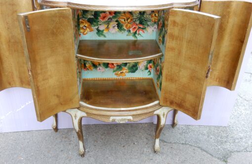1970' Buffet Arbaléte 4 Portes Bois Doré Style Renaissance Italienne – Image 8