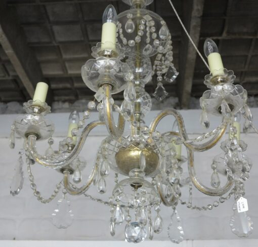 1950' Lustre Style Bohême 6 Bras de Lumières Hauteur 90 Diamètre 68 cm – Image 4