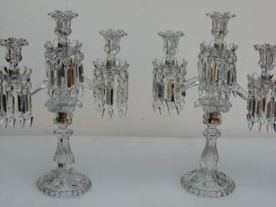 1900' Pair of Candlesticks Baccarat