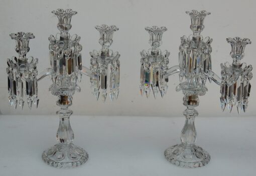 1900' Pair of Candlesticks Baccarat