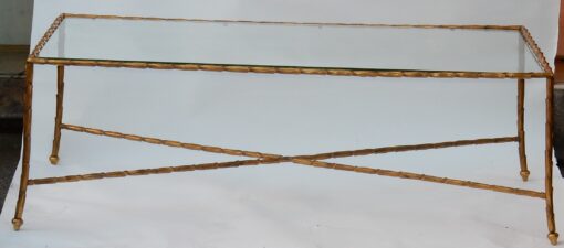 1950/70' Coffee Table Maison Charles, Top In Glass  116 X 62 cm