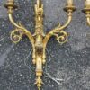 1950' Pair of bronze sconces cherub playing 2 trumpets - Image 4