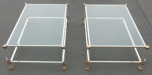 1970/80 Paire de Tables Altuglas Pierre Vandel Paris 128 x 78 cm