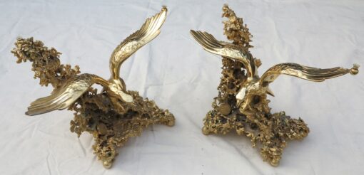 Coffee table guilted brass eagles of Boeltz for Roméo Paris