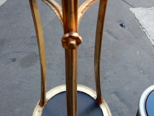 1950/70 Paire de Sellettes en Métal Argenté – Image 3