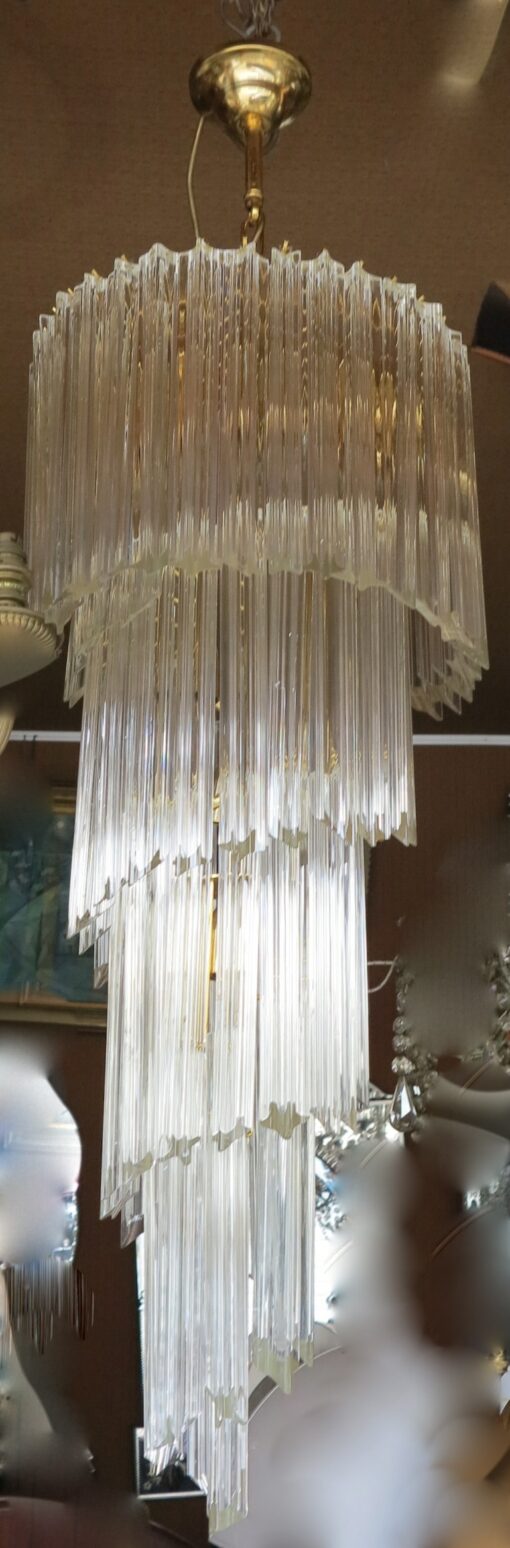 chandelier Venini in staircase 90 crystals