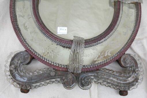 Murano beveled oval two-colour mirror - Image 2
