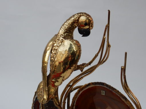 1970 'Enlightening Clock with Parrot FERNANDEZ or DUVAL BRASSEUR For HONORE - PARIS - Image 6
