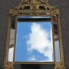 1880' Mirror Parecloses Mercury with Shell Gilted with Sheet of Gold 123 x 87 cm - Image 2