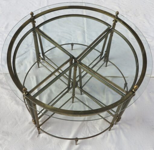 1950/70' Coffee table Maison Bagués bronze and her 4 tables - Image 3