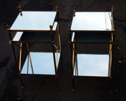 1950/70' Pair of Shelves has 3 levels Maison Bagués With Mirror 32 X 32 cm - Image 3